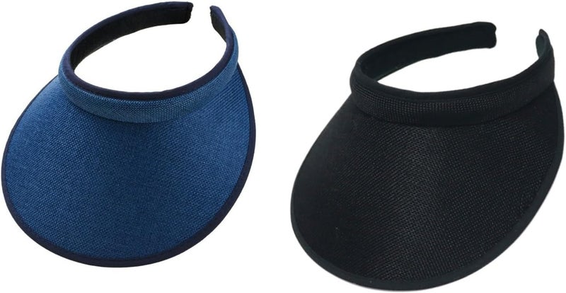 jecvxor Cloth Covered Slip-On Visor for Women, Adjustable Cap Sports Sun Visors for Men - Image 1